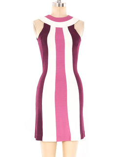 Balenciaga Colorblock Striped Jersey Dress Dress